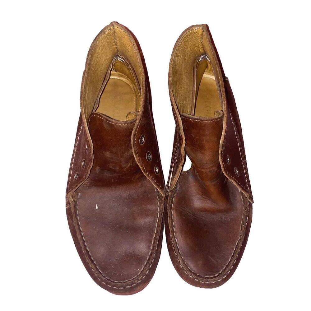 Quoddy authentic brown leather‎ ankle Amazonas moccasin boots 9